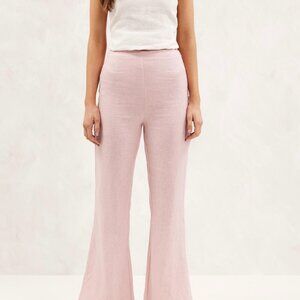 Aere  100 % Linen Pants NWT size AUS 36 XS color: Soft Pink